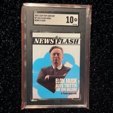 2022 Leaf News Flash Elon Musk Buys Twitter /1283 Space X CEO SGC 10 GEM MINT picture