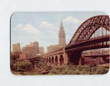 Postcard High Level Bridge Looking East Cleveland Ohio Showing Terminal Tower picture