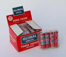 Battery Store Display 1960s Global Special Power Packer Batteries Vintage NOS picture
