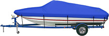 iCOVER Trailerable Boat Cover- 14'-16' Waterproof Heavy Duty Marine Grade Canvas picture