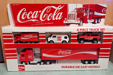 1979 Hartoy Coca Cola 4 Piece Truck Set 3500C Durable Die Cast Models Opened Box picture