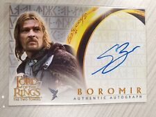 TOPPS 2002, SEAN BEAN BOROMIR LORD OF THE RINGS AUTOGRAPH CARD THE TWO TOWERS picture