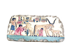 Pharaonic Mural Egyptian Antique Unique Vintage Stone Multicolor Handmade picture