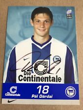 Pal Dardai, Hungary 🇭🇺 Hertha BSC Berlin 1999/00 hand signed picture