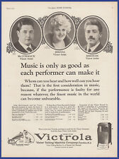 Vintage 1925 VICTROLA No. 100 Phonograph McCormick Jeritza Kreisler Print Ad picture