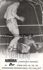 1977 Boxer Henry Cooper autograph On Aurora Snooker Card Heavily Creased picture
