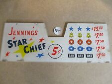 JENNINGS SLOT MACHINE GOVERNOR TOP PLASTIC. ($.05 Star Chief) picture