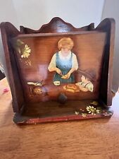 Vintage/ Hand Painted /Folk Art /Amish (?) Handmade/Wooden/bread Box picture