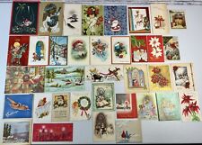 *R* Huge Lot of 36 Vintage Christmas Cards 1920’s-1960’s MCM Used picture