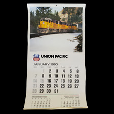 1990 Union Pacific Train Railroad Wall Calendar 12.5