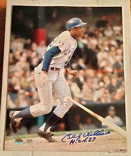 Billy Williams Cubs Autographed 11x14 Baseball Photo W/HOF Inscription PSA/DNA picture