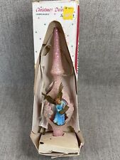 Vtg Jewelbrite Electrified Lighted Angel Tree Top Topper in Box - 12