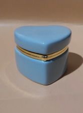 Small Heart Shaped Trinket Box/Blue picture
