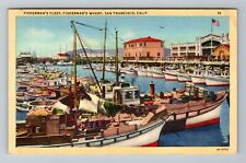 San Francisco CA-California, Fisherman's Wharf, c1943 Vintage Postcard picture