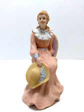 Homco Courtney Dream Victorian Lady Sitting In Chair Porcelain Figurine -Vintage picture