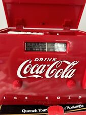 Vintage Looking Coke Drink Coca-Cola Cooler AM FM Radio Cassette Player picture