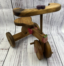 Vintage Small Wood Decorative Tricycle Bike Scooter For Dolls/Plush Apple Hearts picture