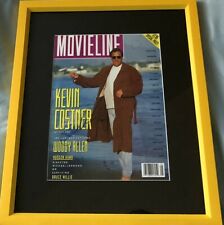 Kevin Costner autographed signed 1991 Movieline magazine cover matted and framed picture