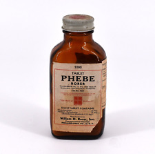 Empty 1952 Phenobarbital Brown Armstrong Glass Paper Label Medicine Bottle 4 Oz picture