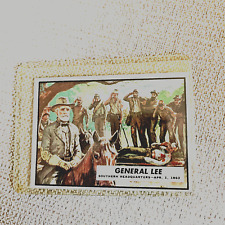 TOPPS 1962 CIVIL WAR NEWS CARD#39:GENERAL LEE SOUTHERN HEADQUARTERS APRIL 1,1863 picture