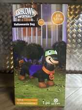 Halloween Dog Inflatable Hotdog Weiner Dog Weenie Decoration Gemmy Airblown 4 ft picture