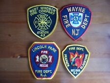 NEW JERSEY 4 FIRE RESCUE Patch LOT Firefighter Lincoln Peapack Windsor Wayne USA picture