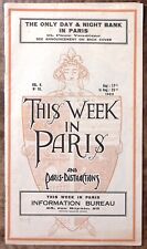 1923 PARIS INFORMATION BUREAU THIS WEEK IN PARIS AUG 17 TOURIST BOOKLET Z5423 picture