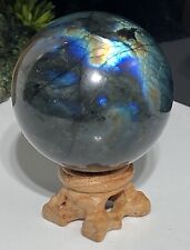 Large 60mm Rainbow Labradorite Super Colourful Quartz Crystal Ball Sphere 60mm picture