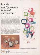 1965 SUPER LUDWIG SUPRA-PHONIC 400 DRUMS VINTAGE FULL PAGE AD picture