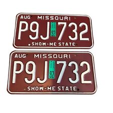 Missouri License Plate 1992 - 