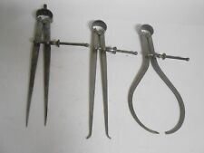 Vintage Machinists Starrett Lot Of 3 Caliper Dividers picture
