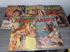 Vintage 5 Argosy Pulp Story Magazines Jan Feb 1938 Edgar Rice Burroughs picture