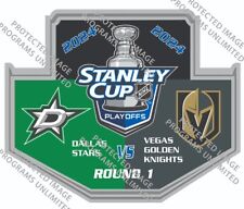 2024 STANLEY CUP PLAYOFFS PIN ROUND 1 DUELING DALLAS STARS VEGAS GOLDEN KNIGHTS picture