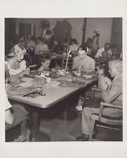JOAN CRAWFORD ORIGINAL VINTAGE 1950s FAMILY DINNER CANDID PORTRAIT Photo C33 picture