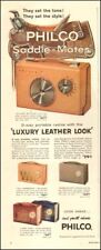 1957 vintage Ad PHILCO Saddle Mates Portable Radios Luxury Leather Look 080618 picture
