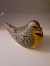 Lakeside Decoys Meadowlark Hand Carved Painted Bird Signed Helena Montana HTF picture
