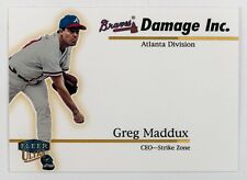 Greg Maddux #2DI (1999 Fleer Ultra) Damage Inc, Strike Zone, Atlanta Braves, HOF picture