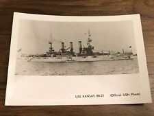 Vintage Official USN Photo - USS KANSAS BB-21 picture