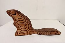 Vintage Gerd Untermann Beaver Cryptomeria Wood Sculpture Signed Canada Carved picture