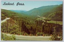 Lookout Pass Missoula, Montana Entering Idaho Vintage Postcard picture