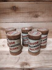 Antique Edison Gold Moulded Record, 5 Records 4 1907 And 1 At 1905 picture