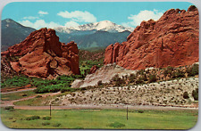 Pikes Peak Region Colorado Gate Way To The Garden Of Gods Vintage PC Postcard picture