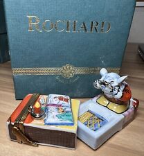 Rochard Limoges Christmas Mouse In Matchbook Trinket Box Hand Painted 2 Pieces picture