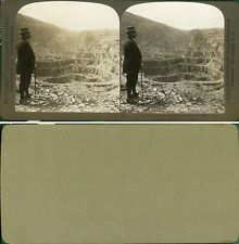 Stereo, The Great Slate Quarries of Penrhyn, North Waies Vintage Albumen Stereo  picture