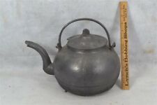 antique fireplace tea kettle pot long snout 3 legs early 19th original early picture