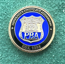 Patrolmens Benevolent Association PBA Boston PD and NYPD 2014 Challenge Coin picture