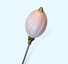 Simple HATPIN with LIGHT PINK Fashion Bead with Twist - Gold Finish - 10 in. picture
