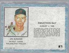 jim bunning induction day mlb induction day 1996 postcard hall of fame 96 rip 96 picture