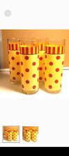 Vintage Gail Pittman Sienna Red Yellow Polka Dot Striped Tom Collins picture