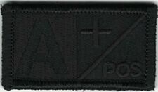 Black Black Medical Alert Blood Type A+ Positive Patch Fits For VELCRO® BRAND Lo picture